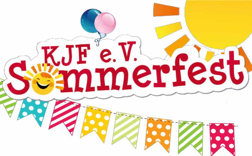 Logo KJF-Sommerfest Das Logo mit dem Schriftzug KJF e.V. Sommerfest.